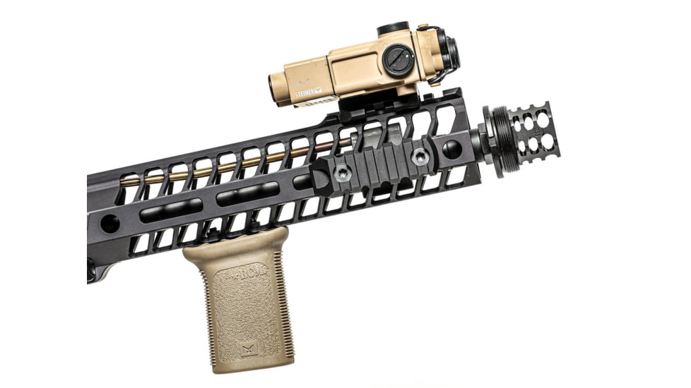 JMac Customs 360 1/2-28 X37 Muzzle Brake with Bravo Suppressor Mount and Blast Shield, Black Nitride, RRD-360-28S-X37+BDS-37