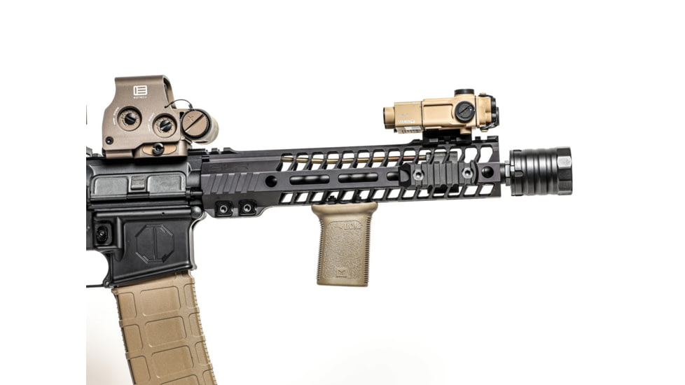 JMac Customs 360 1/2-28 X37 Muzzle Brake with Bravo Suppressor Mount and Blast Shield, Black Nitride, RRD-360-28S-X37+BDS-37