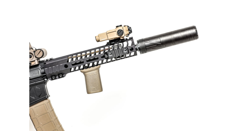JMac Customs 360 1/2-28 X37 Muzzle Brake with Bravo Suppressor Mount and Blast Shield, Black Nitride, RRD-360-28S-X37+BDS-37