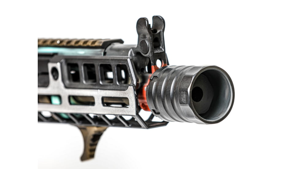 JMac Customs 360 14-1LH Muzzle Brake with Bravo Suppressor Mount, Facemount X37, RRD-360HD-14F-X37