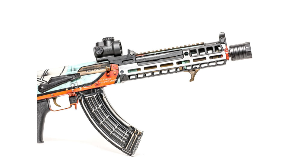 JMac Customs 360 14-1LH Muzzle Brake with Bravo Suppressor Mount, Facemount X37, RRD-360HD-14F-X37