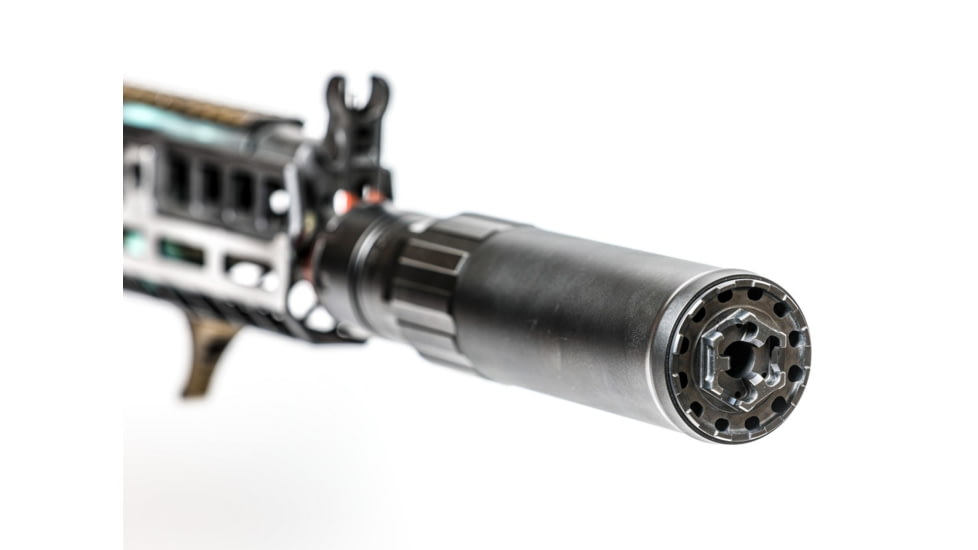 JMac Customs 360 14-1LH Muzzle Brake with Bravo Suppressor Mount, Facemount X37, RRD-360HD-14F-X37