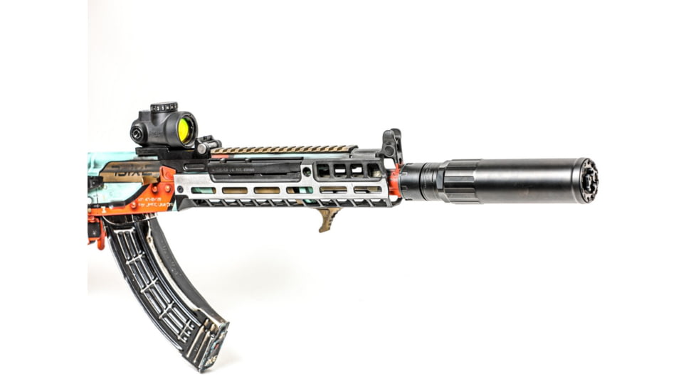 JMac Customs 360 14-1LH Muzzle Brake with Bravo Suppressor Mount, Facemount X37, RRD-360HD-14F-X37