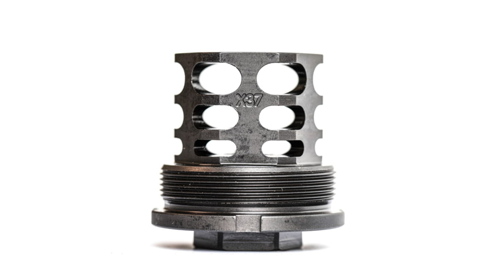 JMac Customs 360 14-1LH Muzzle Brake with Bravo Suppressor Mount, Facemount X37, RRD-360HD-14F-X37