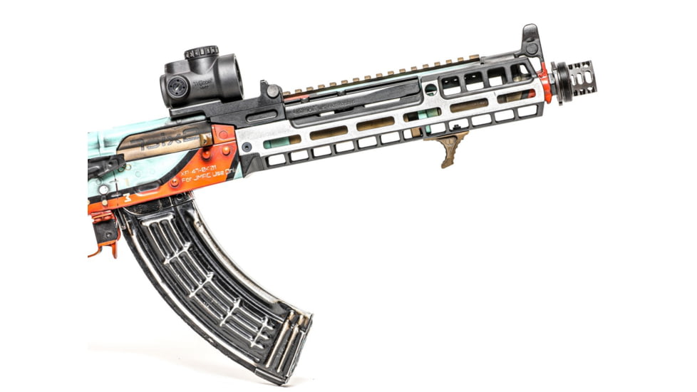 JMac Customs 360 14-1LH Muzzle Brake with Bravo Suppressor Mount, Facemount X37, RRD-360HD-14F-X37