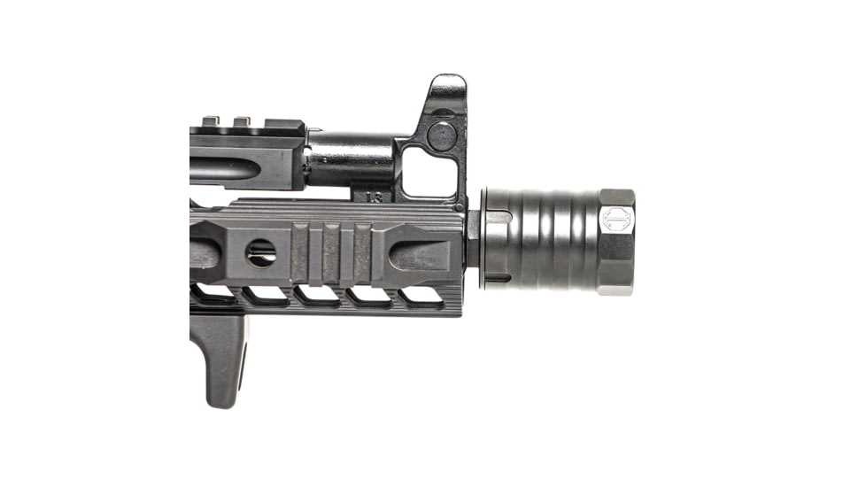 JMac Customs 360 14-1LH Muzzle Brake with Wolfman Suppressor Mount, Facemount X20, Black, RRD-360-14F-X20
