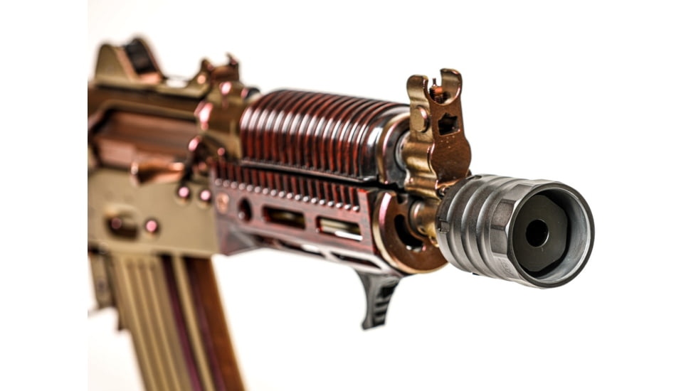 JMac Customs 360 24-1.5 Muzzle Brake with Bravo Suppressor Mount and Blast Shield, Facemount X37, RRD-360-24F-X37+BDS-37