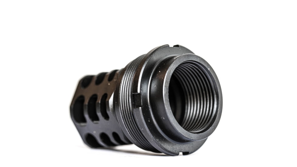 JMac Customs 360 24-1.5 Muzzle Brake with Bravo Suppressor Mount, Facemount X37, RRD-360-24F-X37