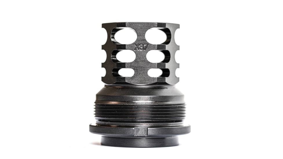 JMac Customs 360 26-1.5LH Muzzle Brake with Bravo Suppressor Mount, Facemount X37, RRD-360-26F-X37