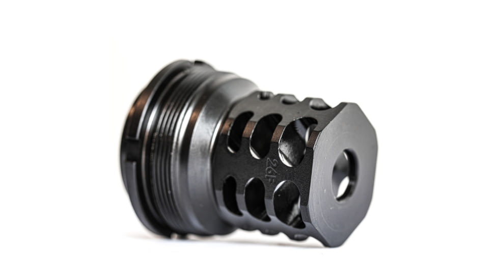 JMac Customs 360 26-1.5LH Muzzle Brake with Bravo Suppressor Mount, Facemount X37, RRD-360-26F-X37