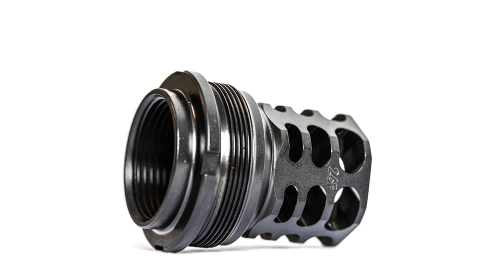 JMac Customs 360 26-1.5LH Muzzle Brake with Bravo Suppressor Mount, Facemount X37, RRD-360-26F-X37