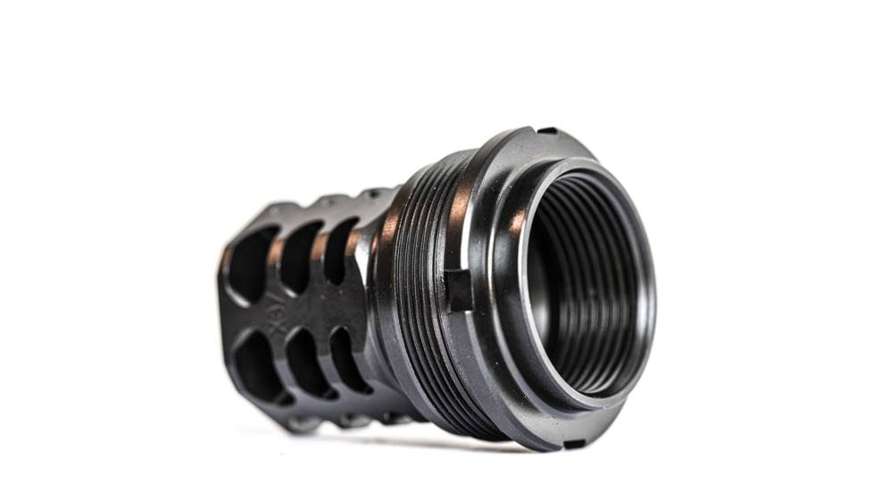 JMac Customs 360 26-1.5LH Muzzle Brake with Bravo Suppressor Mount, Facemount X37, RRD-360-26F-X37