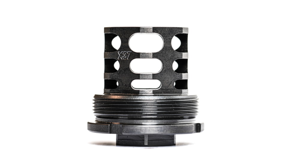 JMac Customs 360 5/8-24 X37 Muzzle Brake with Bravo Suppressor Mount, Black Nitride, Black, RRD-360-30S-X37