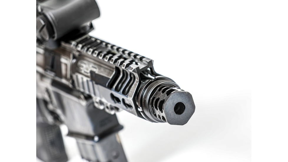 JMac Customs 360 5/8-24 X37 Muzzle Brake with Bravo Suppressor Mount, Black Nitride, RRD-360-30S-X37