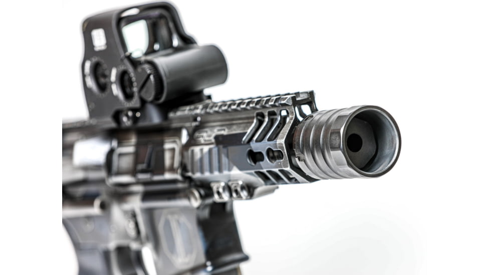 JMac Customs 360 5/8-24 X37 Muzzle Brake with Bravo Suppressor Mount, Black Nitride, RRD-360-30S-X37