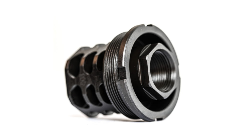 JMac Customs 360 5/8-24 X37 Muzzle Brake with Bravo Suppressor Mount, Black Nitride, RRD-360-30S-X37