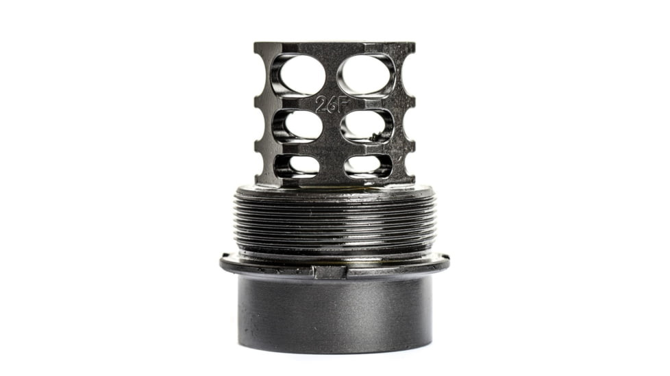 JMac Customs 360 26-1.5LH Muzzle Brake with Wolfman Suppressor Mount, Facemount X20, RRD-360-26F-X20