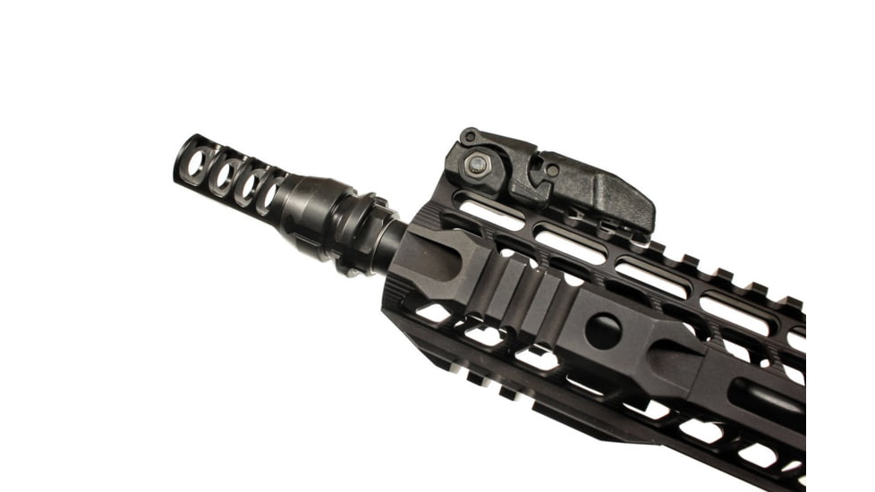 JMac Customs 4C 1/2-28 4-Port Muzzle Brake with KeyMount, Black Nitride, RRD-4C-28S-KM