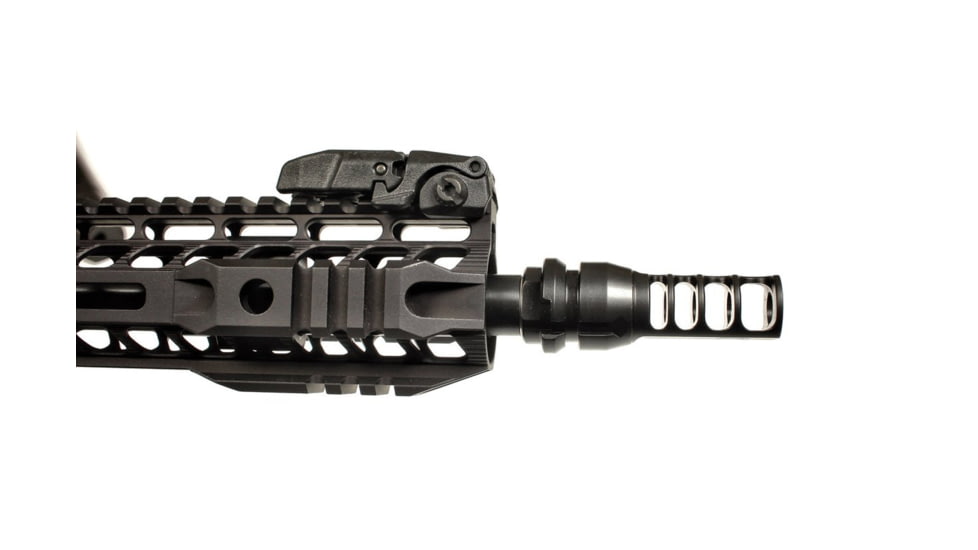 JMac Customs 4C 1/2-28 4-Port Muzzle Brake with KeyMount, Black Nitride, RRD-4C-28S-KM