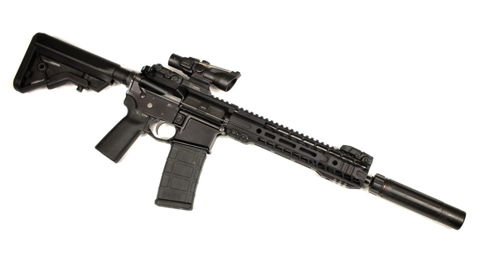 JMac Customs 4C 1/2-28 4-Port Muzzle Brake with KeyMount, Black Nitride, RRD-4C-28S-KM
