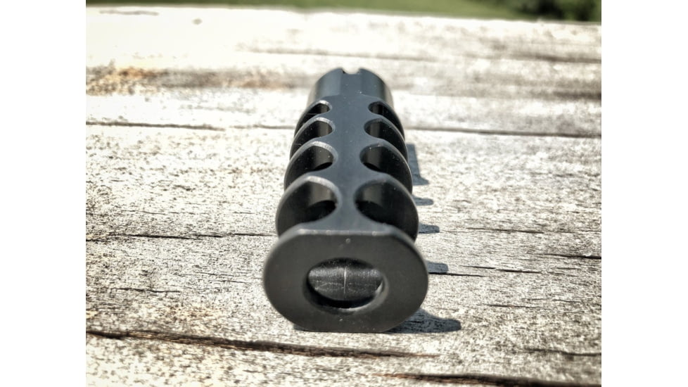 JMac Customs 4C 1/2-28 Slim 9mm 4-Port Muzzle Brake, Black Nitride, RRD-4C-28-S-9