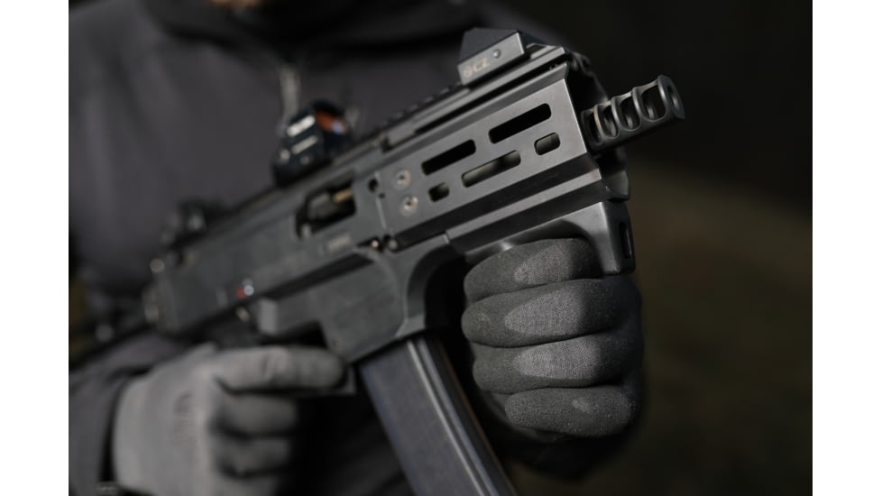 JMac Customs 4C 1/2-28 Slim 9mm 4-Port Muzzle Brake, Black Nitride, RRD-4C-28-S-9