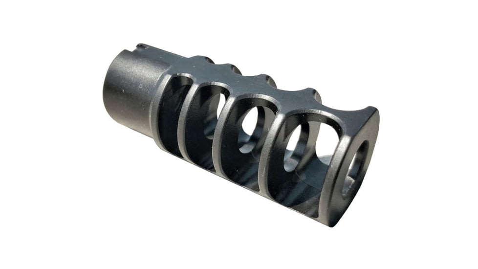 JMac Customs 4C 1/2-28 Slim 9mm 4-Port Muzzle Brake, Black Nitride, Black, RRD-4C-28-S-9