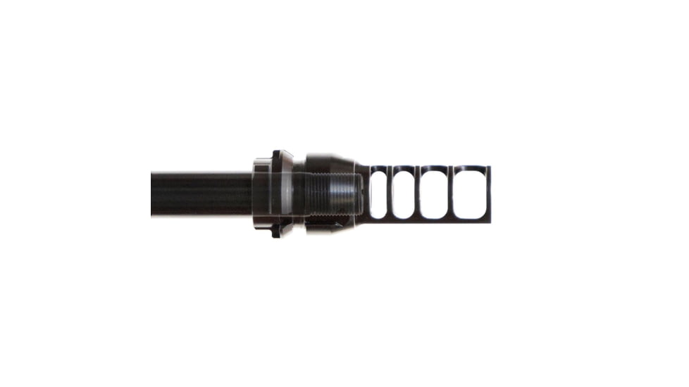 JMac Customs 4C 14-1LH 4-Port Muzzle Brake with KeyMount, Black Nitride, Black, RRD-4C-14F-KM
