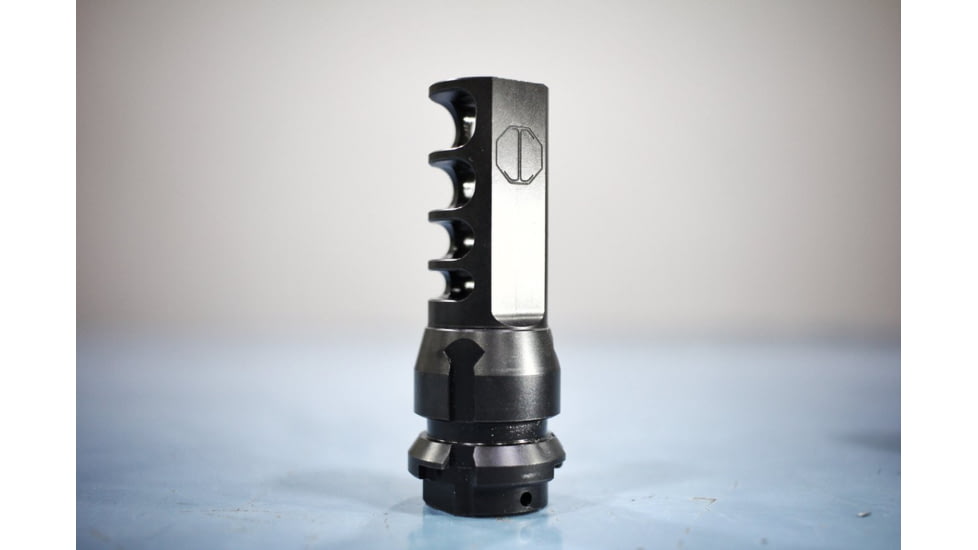 JMac Customs 4C 14-1LH 4-Port Muzzle Brake with KeyMount, Black Nitride, RRD-4C-14F-KM