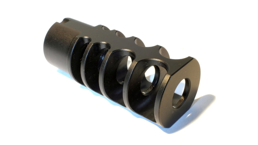 JMac Customs 4C 14-1LH Slim 4-Port Muzzle Brake, Black Nitride, RRD-4C-14-S