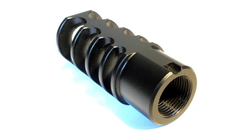 JMac Customs 4C 14-1LH Slim 4-Port Muzzle Brake, Black Nitride, RRD-4C-14-S