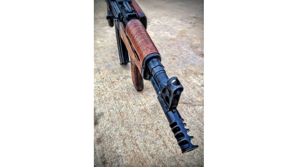 JMac Customs 4C 14-1LH Slim 4-Port Muzzle Brake, Black Nitride, RRD-4C-14-S