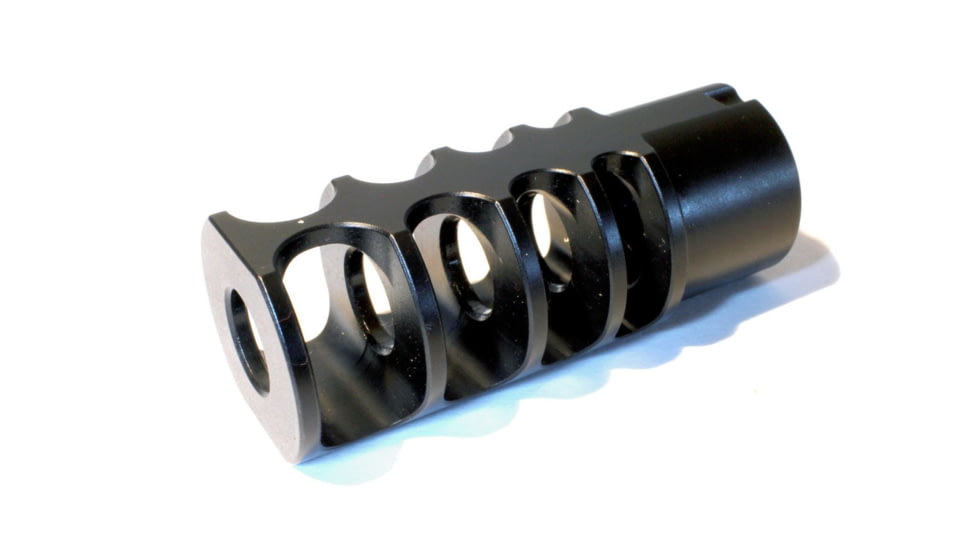 JMac Customs 4C 14-1LH Slim 4-Port Muzzle Brake, Black Nitride, RRD-4C-14-S