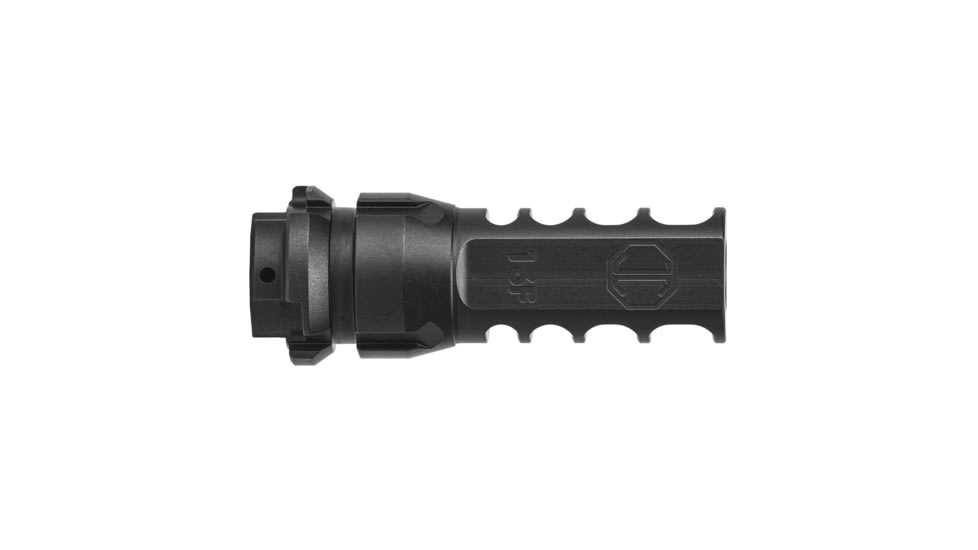 JMac Customs 4C FAL Inch 9/16x24 4-Port Muzzle Brake with KeyMount, Black Nitride, RRD-4C-16F-KM