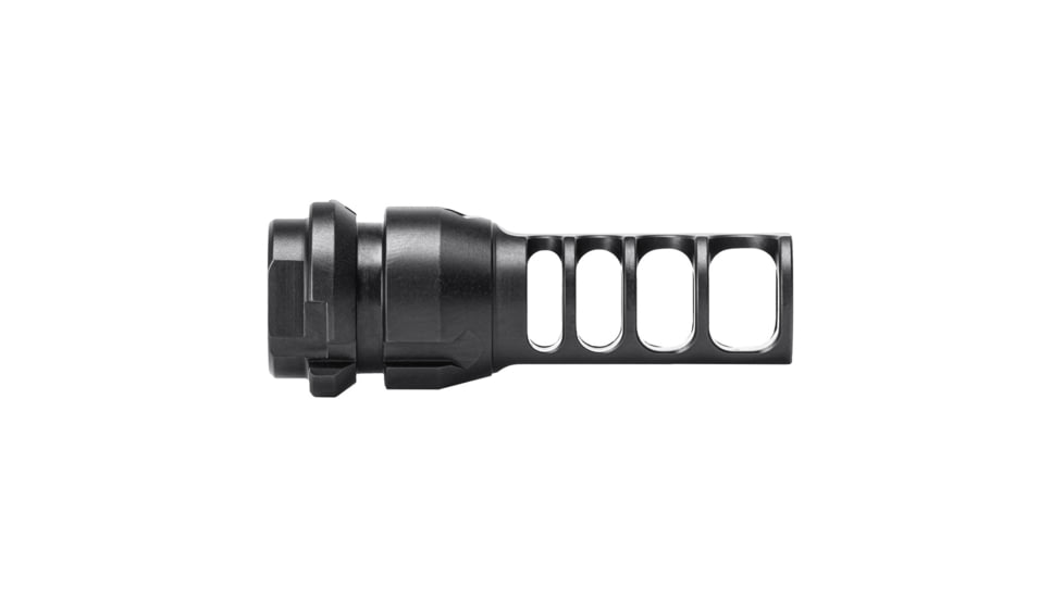 JMac Customs 4C FAL Inch 9/16x24 4-Port Muzzle Brake with KeyMount, Black Nitride, RRD-4C-16F-KM