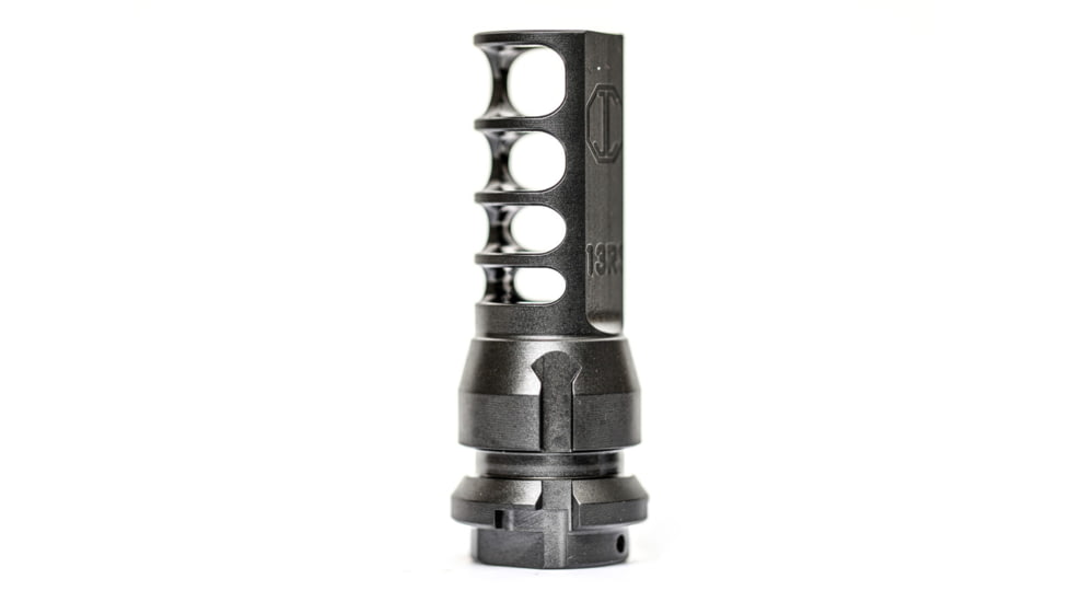 JMac Customs 4C Galil 13x1 4-Port Muzzle Brake with KeyMount, Black Nitride, RRD-4C-13RS-KM
