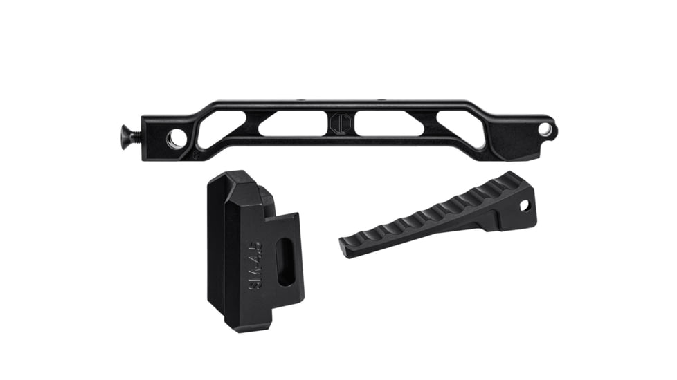 JMac Customs AB-8R Arm Bar with Folding Buttplate for 4.5mm Folding AKs, 8in, Black, 8 in, AB-8R+AB-FB+SM-4.5