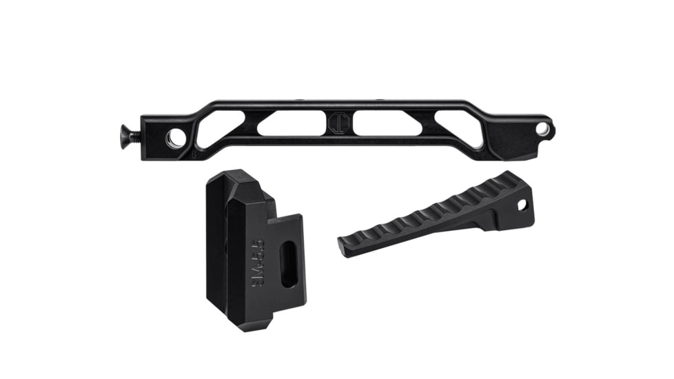 JMac Customs AB-8R Arm Bar with Folding Buttplate for 5.5mm Folding AKs, 8in, Black, 8 in, AB-8R+AB-FB+SM-5.5