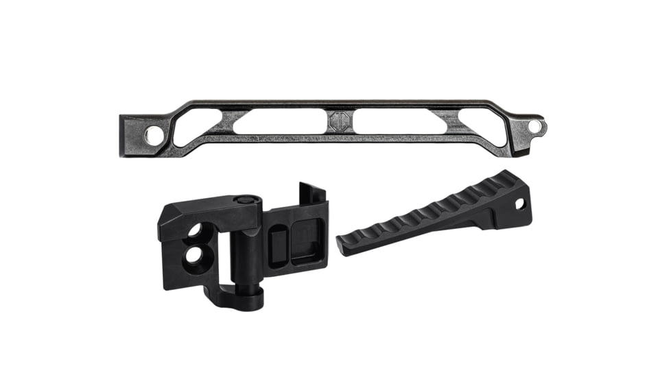 JMac Customs AB-9R Arm Bar with Folding Buttplate and 1913 Folding Mech, 9in, Rise, Black, AB-9R+AB-FB+FM-SM-1913