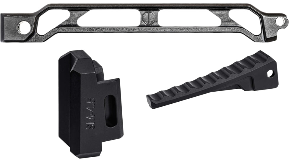 JMac Customs AB-9R Arm Bar with Folding Buttplate for 4.5mm Folding AKs, 9in, Rise, AB-9R+AB-FB+SM-4.5