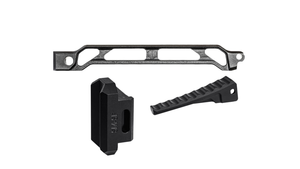 JMac Customs AB-9R Arm Bar with Folding Buttplate for SAM7SF, 9in, Rise, Black, AB-9R+AB-FB+SM-SF