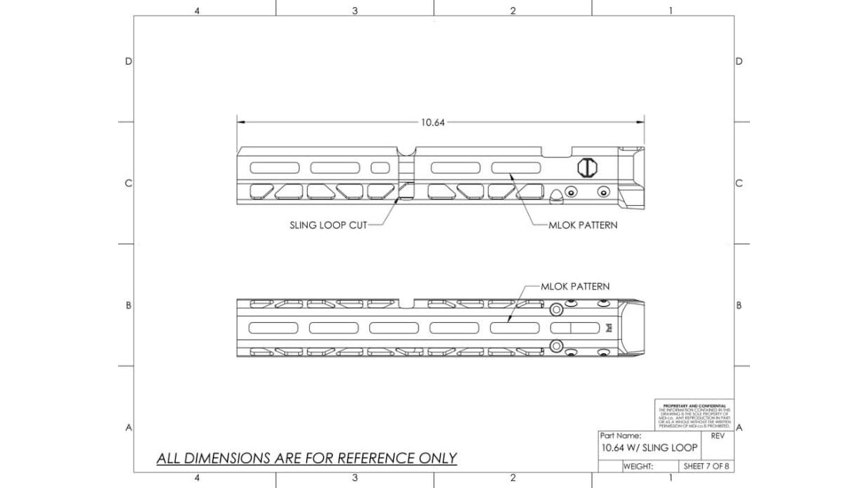 JMac Customs AK M-Lok Handguard, 10.64in, Black, HG-AKM-10.64-L+HG