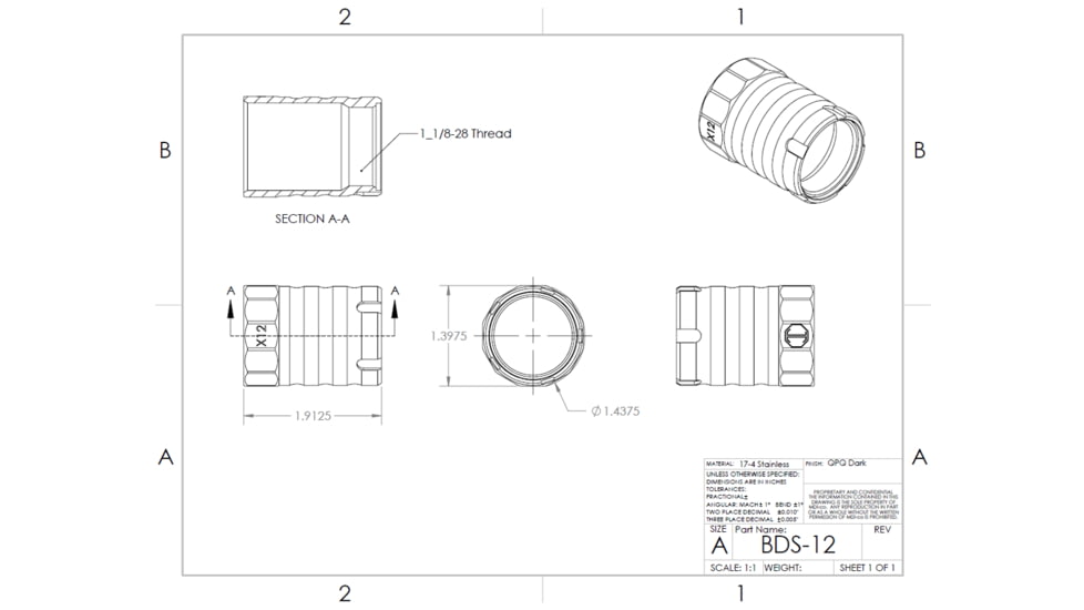 JMac Customs BDS-12 Blast Diversion Shield, Alpha, BDS-12