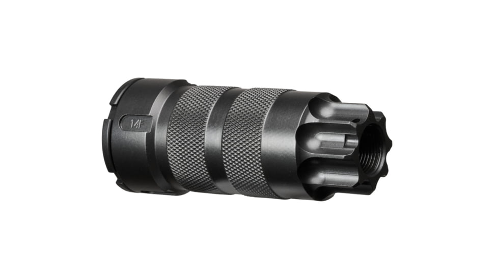 JMac Customs FRD-14F Flash Reduction Device w/ Cone, M14x1L, 9mm Cone, Black, FRD-14F-13.7-20+FC-X20