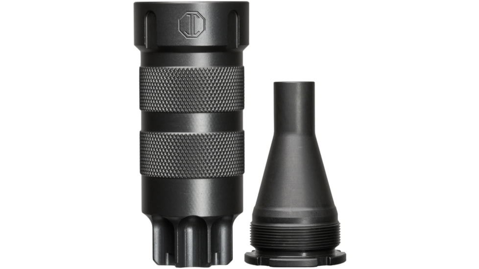 JMac Customs FRD-14F Flash Reduction Device w/ Cone, M14x1L, 9mm Cone, Black, FRD-14F-13.7-20+FC-X20