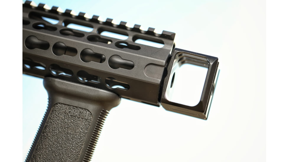 JMac Customs LAF 1/2-28 Flash and Sound Enhancing Muzzle Brake, Black Nitride, LAF-28