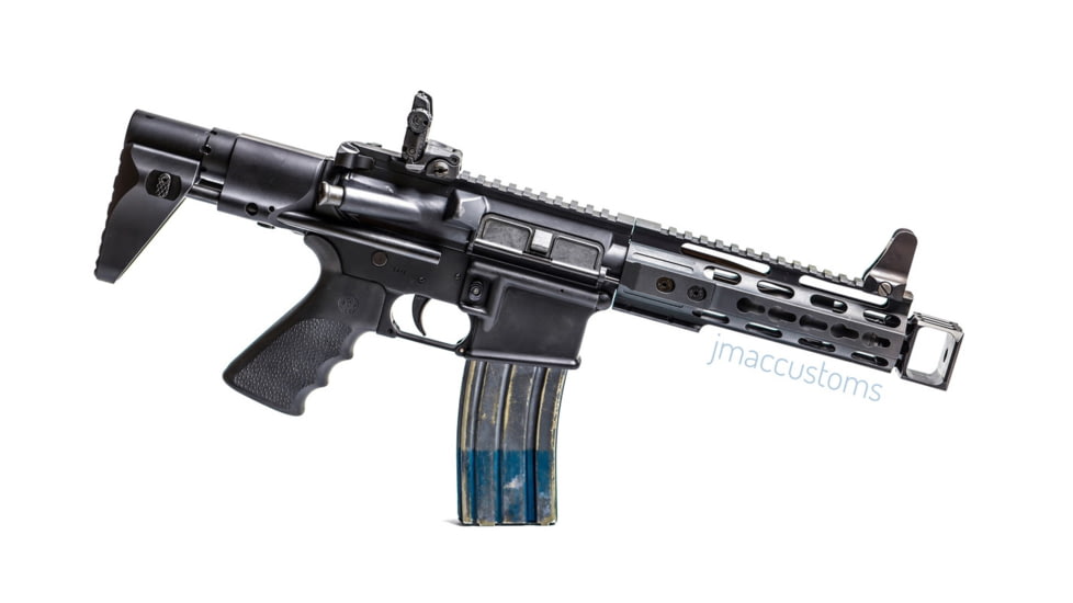 JMac Customs LAF 1/2-28 Flash and Sound Enhancing Muzzle Brake, Black Nitride, LAF-28