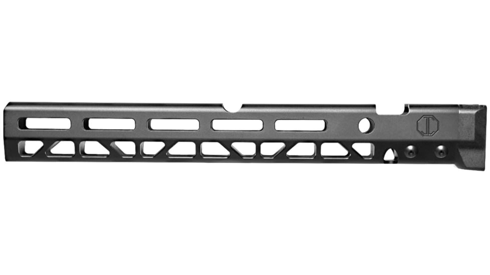 JMac Customs MMS 11.8in Optimal 13.7 / 14.5 Pin/Weld AK Handguard w/o Sling Loop Cut, Black, MMSAKHndgrdwoSngLpC