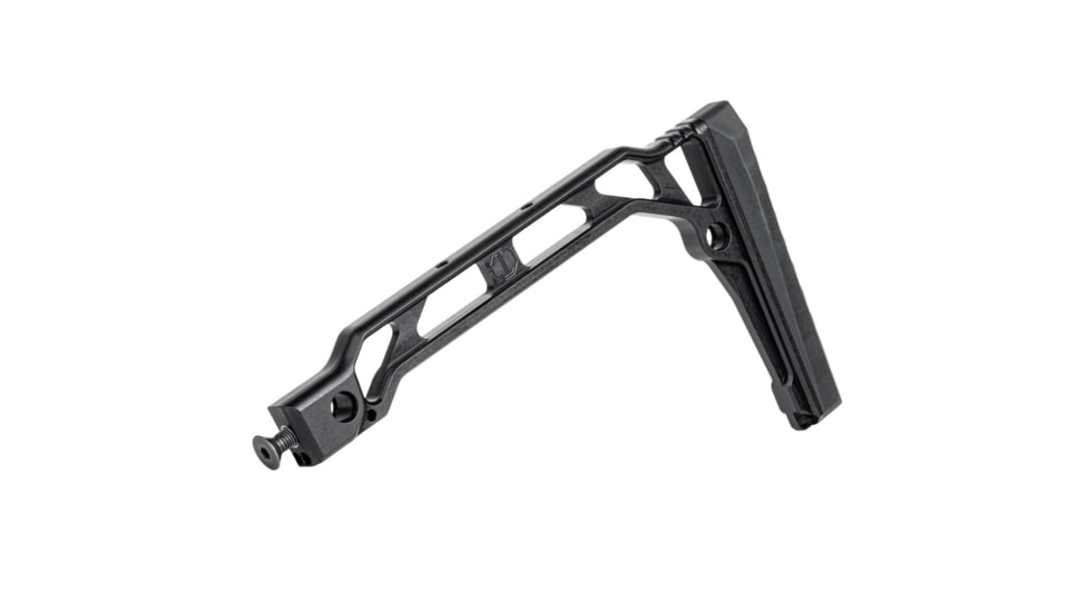 JMac Customs SS-8R Stock 4.5mm Folding Aks w/Rubber Butt Pad, Black, SS-8RP+SM-4.5