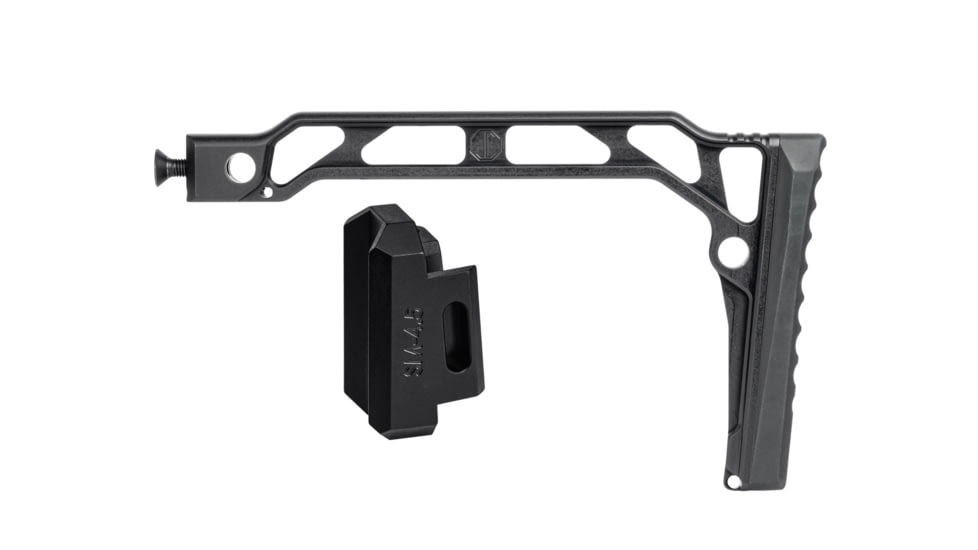 JMac Customs SS-8R Skeleton Stock for 4.5mm Folding AKs, 8in, Black, SS-8RP+SM-4.5